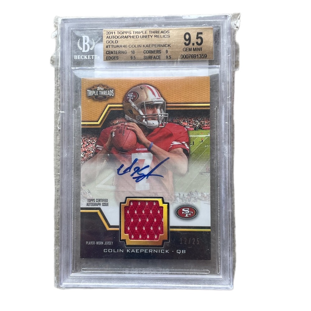 2011 Topps Triple Threads GOLD Colin Kaepernick Autograph BGS 9.5 10